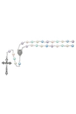 Multi-color Pearl Rosary - UZR894W-Inspirational Gifts-McVan-Michigan Church Supply