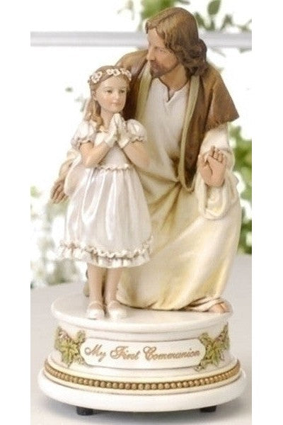 Musical Jesus With Girl Statue - LI62309-Inspirational Gifts-Roman, Inc-Michigan Church Supply