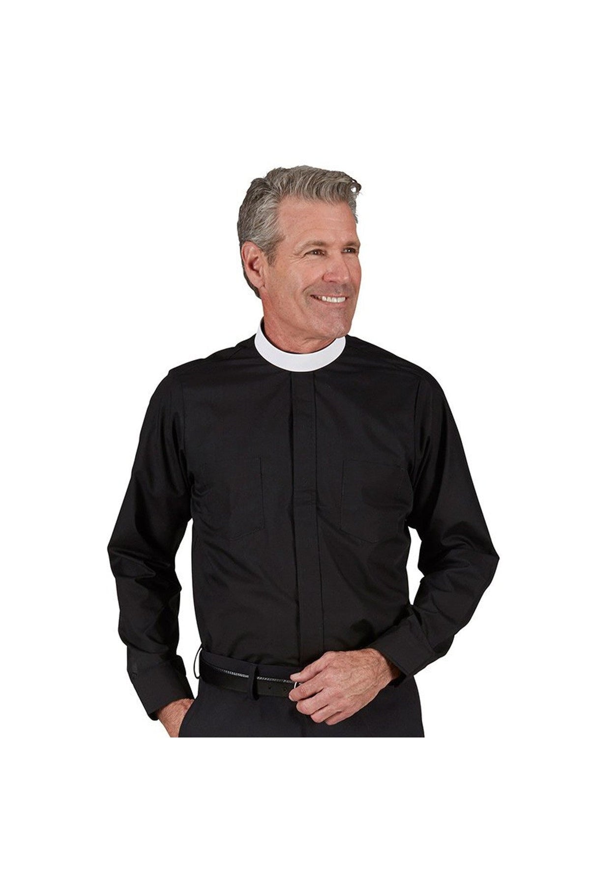 Neckband Collar Clergy Shirt - Long Sleeve - OF201-Church Life-R.J. Toomey-15-32-33-Michigan Church Supply