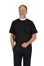 Neckband Shirt - Short Sleeve - OF202-Church Life-R.J. Toomey-15-Black-Michigan Church Supply