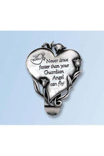 Never Drive Faster Visor Clip - GEKVC330-Inspirational Gifts-Cathedral Art Medal and CA Gifts-Michigan Church Supply