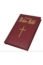 New Catholic Picture Bible (Leather) - GF43513-Inspirational Gifts-Catholic Book Publishing Corp-Burgundy-Michigan Church Supply