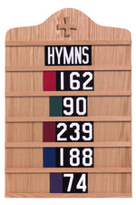 Oak Hymn Board - 20" x 30"-Church Life-Flynn MFG-Light Oak Finish with Set 