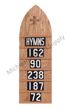 Oak Hymn Board - Extra Large Size 15-1/2"x 46-1/2"-Church Life-Flynn MFG-Light Oak-Michigan Church Supply