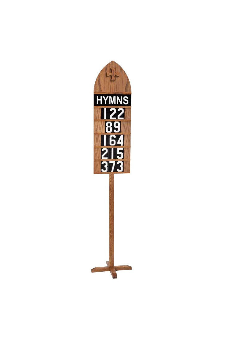 Oak Hymnal Board - Extra Large Standing - 15-1/2" x 46-1/2"-Church Life-Flynn MFG-Light Oak-Michigan Church Supply