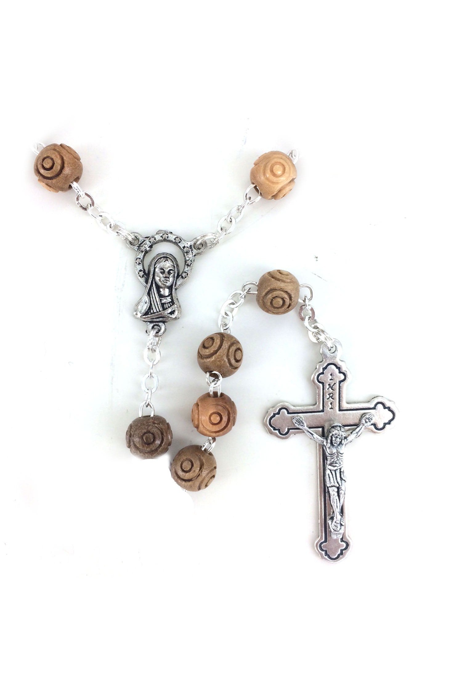 Olive Wood Carved Rosary - WOSR4007JC-Inspirational Gifts-Singer-Michigan Church Supply