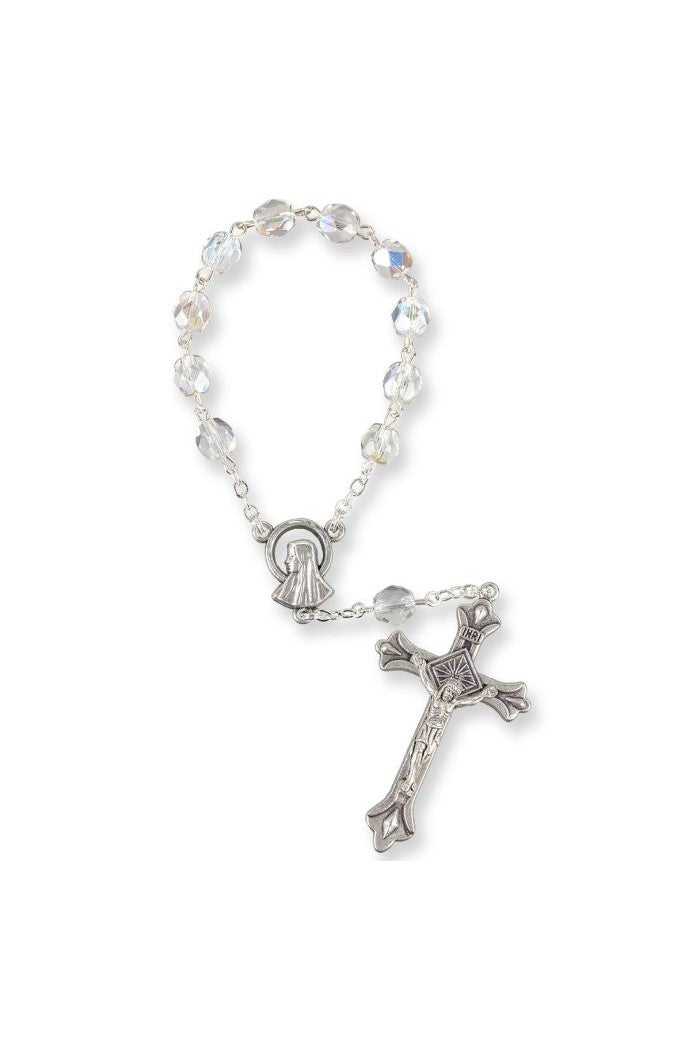 One Decade Crystal Rosary - TA041CR-Inspirational Gifts-Hirten-Michigan Church Supply