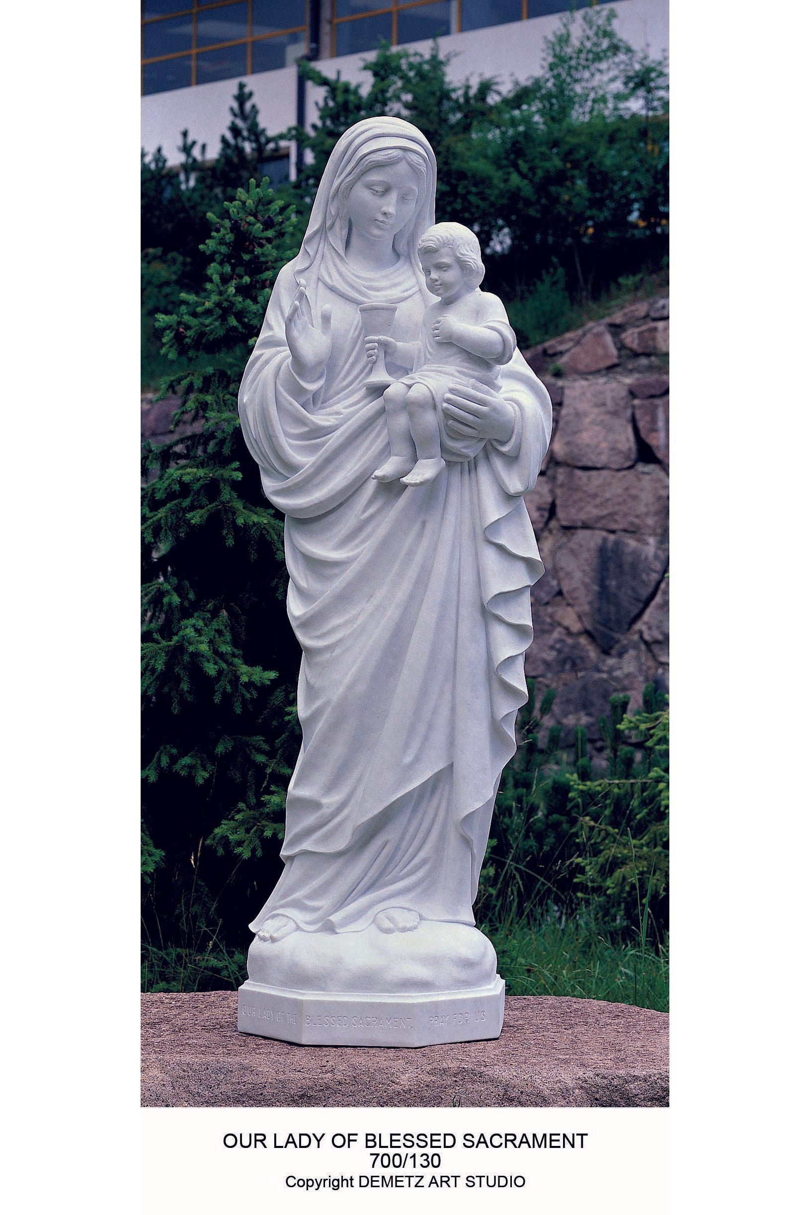 Our Lady of Blessed Sacrament - HD700130-Church Life-Demetz-Fiberglass 24"-Michigan Church Supply