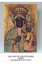 Our Lady of Czestochowa - High Relief - HD78036-Church Life-Demetz-Linden Wood-Michigan Church Supply