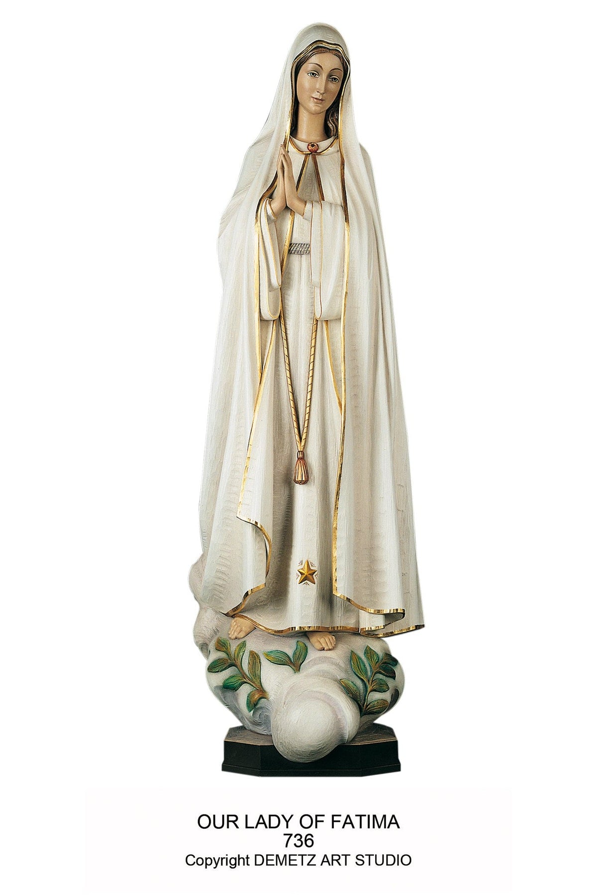 Our Lady of Fatima - HD736-Church Life-Demetz-Linden Wood 24"-Michigan Church Supply