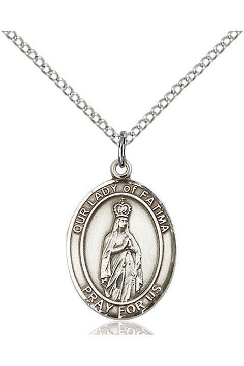 Our Lady of Fatima Medal - FN8205-Jewelry-Bliss Mfg-Sterling Silver-Michigan Church Supply