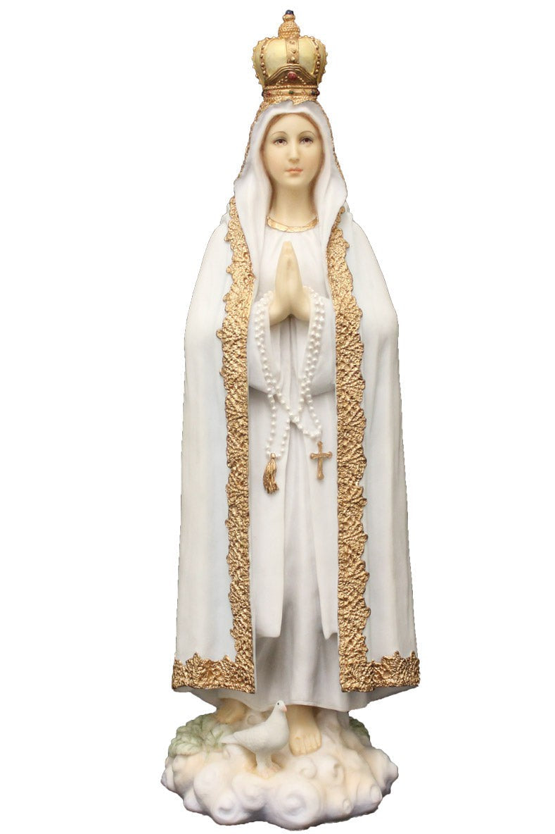 Our Lady of Fatima Statue - ZWSR75923C-Inspirational Gifts-Goldscheider of Vienna-Michigan Church Supply