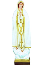 Our Lady of Fatima WJSA2435CPB-Inspirational Gifts-Space Age Plastics-White and Gold-Michigan Church Supply