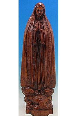 Our Lady of Fatima WJSA3235C-Inspirational Gifts-Space Age Plastics-Wood Stain-Michigan Church Supply