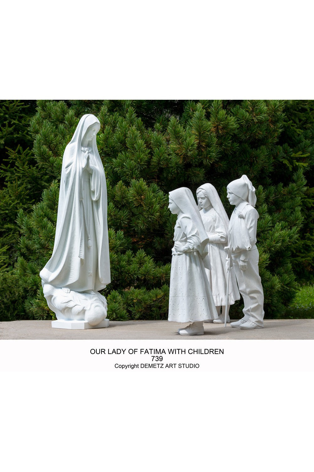 Our Lady of Fatima with 3 Children and 2 Sheep - HD739-Church Life-Demetz-Fiberglass set 48"-Michigan Church Supply