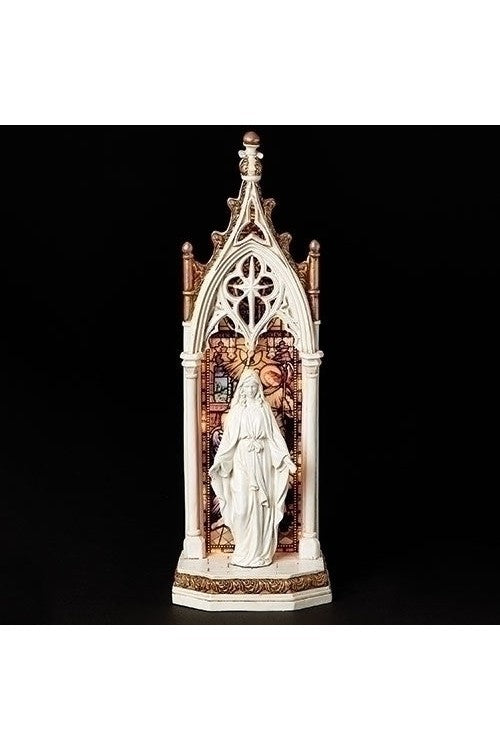 Our Lady of Grace Arched Window Figure LED 11.75" - LI601294-Inspirational Gifts-Roman, Inc-Michigan Church Supply