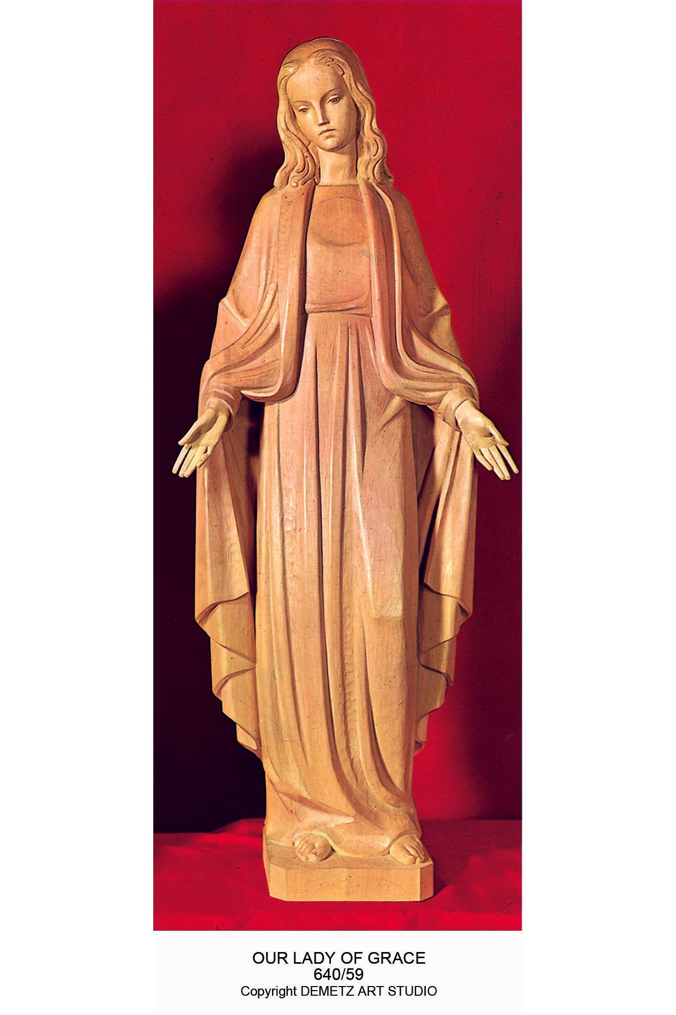 Our Lady of Grace - HD64059-Church Life-Demetz-Fiberglass 36"-Michigan Church Supply