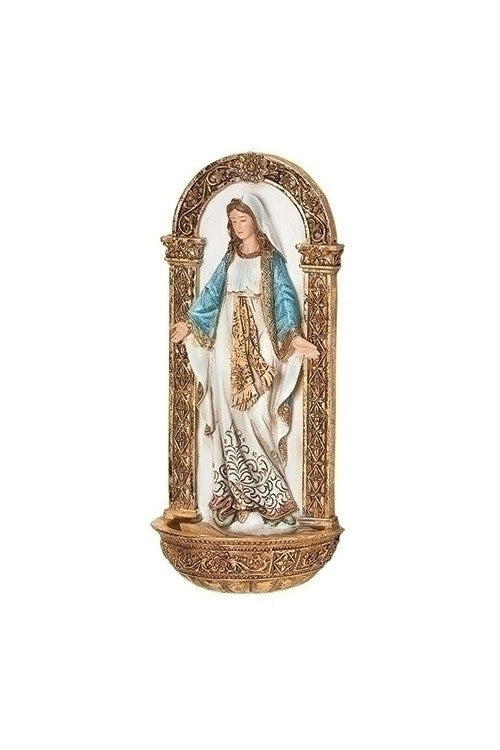 Our Lady of Grace Holy Water Font-LI62028-Inspirational Gifts-Roman, Inc-Michigan Church Supply