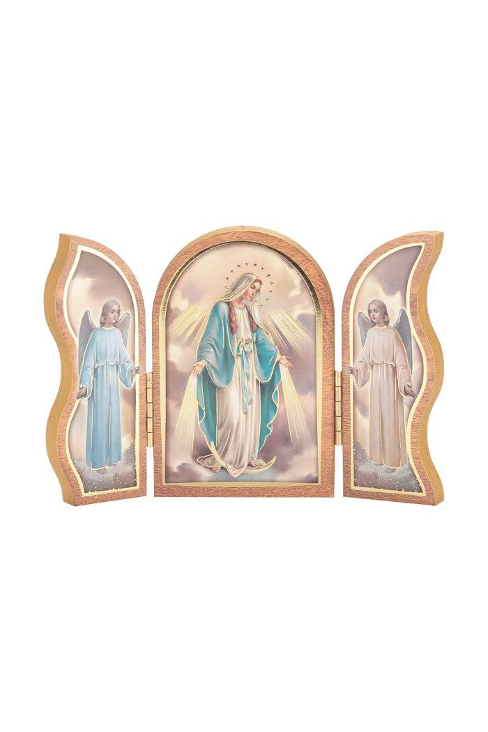 Our Lady of Grace Triptych - TA1205-200-Inspirational Gifts-Hirten-Michigan Church Supply