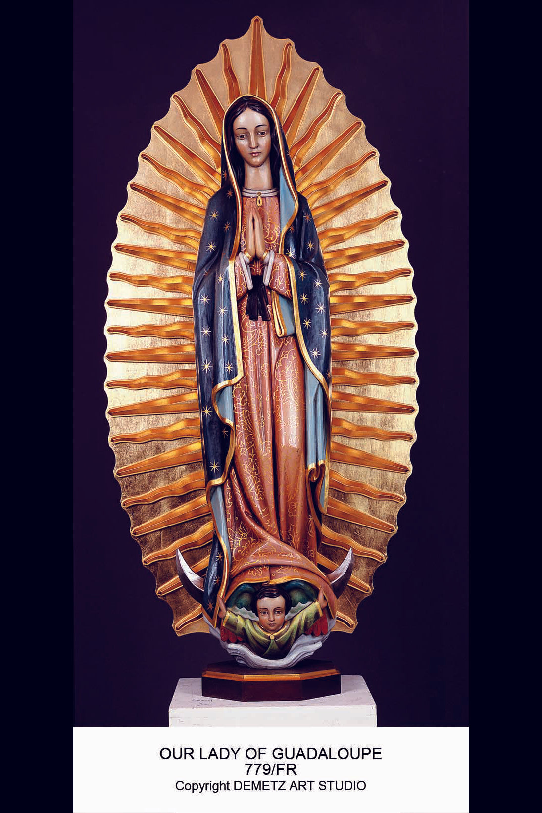 Our Lady of Guadaloupe - HD779FR-Church Life-Demetz-Fiberglass 24"-Michigan Church Supply