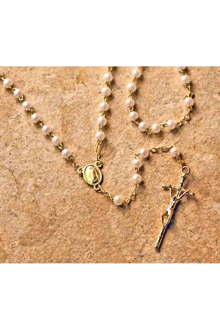 Our Lady of Guadalupe Gold Crucifix Rosary - WSR3G-Inspirational Gifts-San Francis-Michigan Church Supply