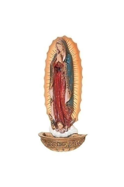 Our Lady of Guadalupe Holy Water Font-LI62821-Inspirational Gifts-Roman, Inc-Michigan Church Supply