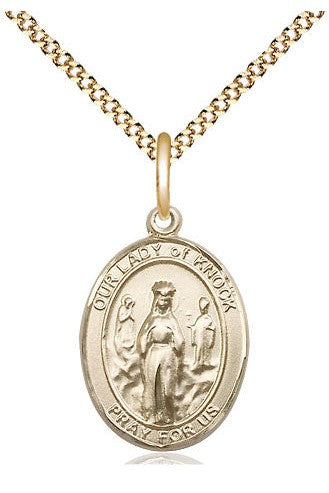 Our Lady of Knock Medal - FN8246-Jewelry-Bliss Mfg-Gold Filled-Michigan Church Supply