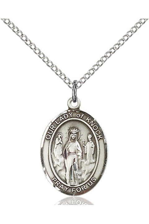 Our Lady of Knock Medal - FN8246-Jewelry-Bliss Mfg-Sterling Silver-Michigan Church Supply