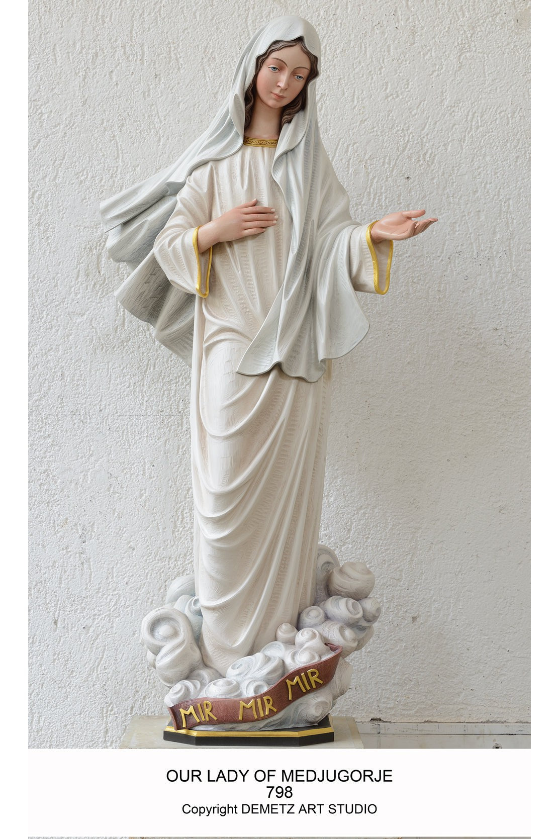 Our Lady of Medjugorje - HD798-Church Life-Demetz-Fiberglass 36"-Michigan Church Supply