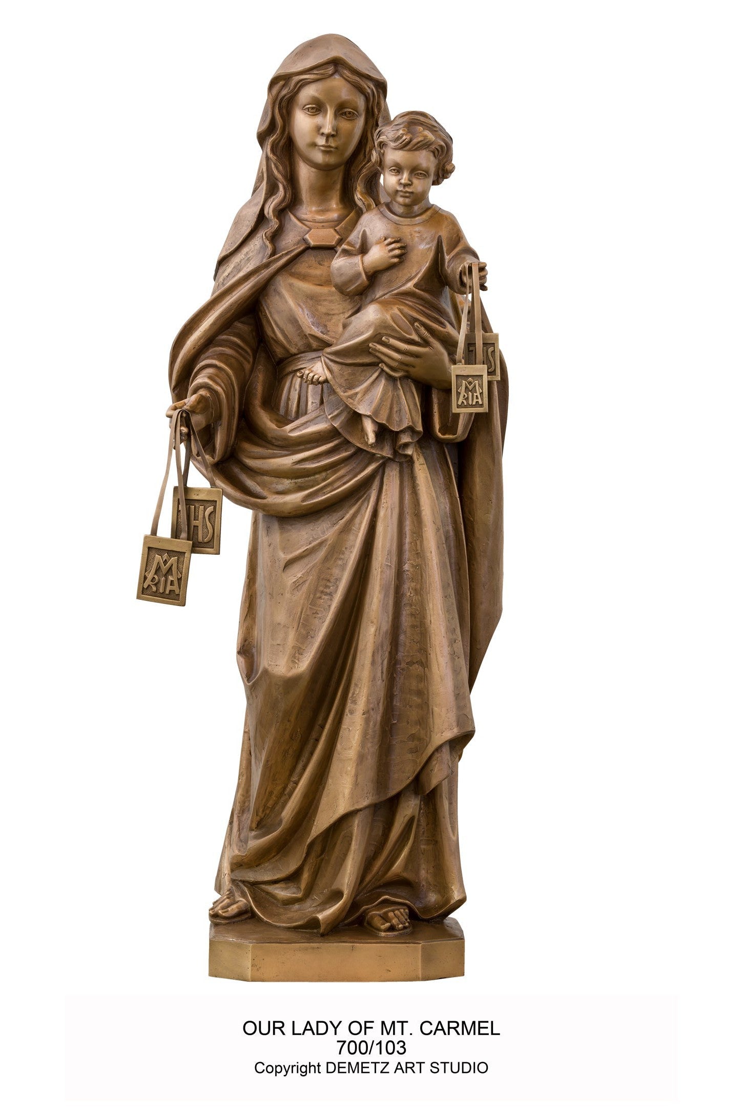 Our Lady of Mount Carmel - HD700103-Church Life-Demetz-Linden Wood 36"-Michigan Church Supply