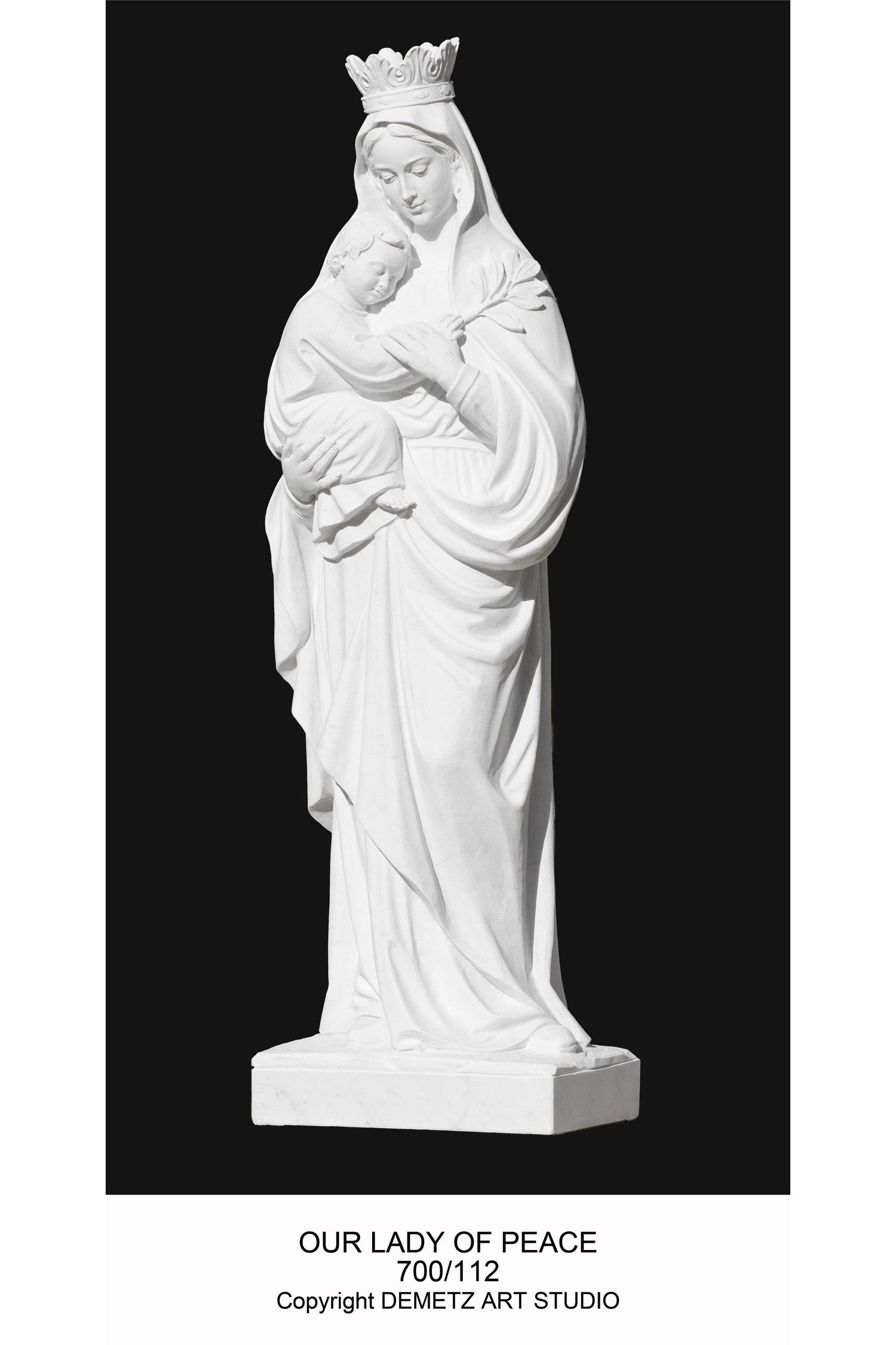 Our Lady of Peace - HD700112-Church Life-Demetz-Linden Wood 36"-Michigan Church Supply