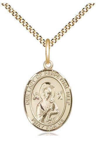 Our Lady of Perpetual Help Medal - FN8222-Jewelry-Bliss Mfg-Gold Filled-Michigan Church Supply