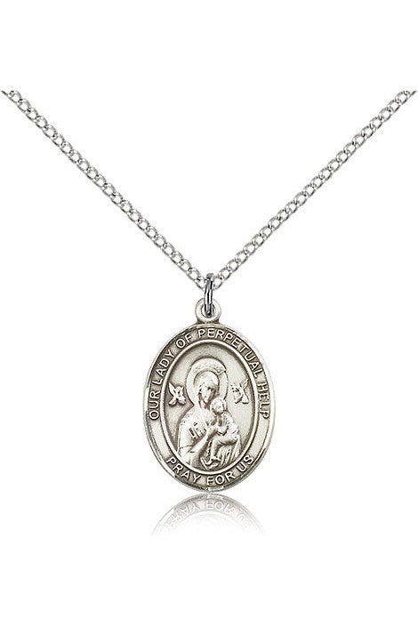 Our Lady of Perpetual Help Medal - FN8222-Jewelry-Bliss Mfg-Sterling Silver-Michigan Church Supply