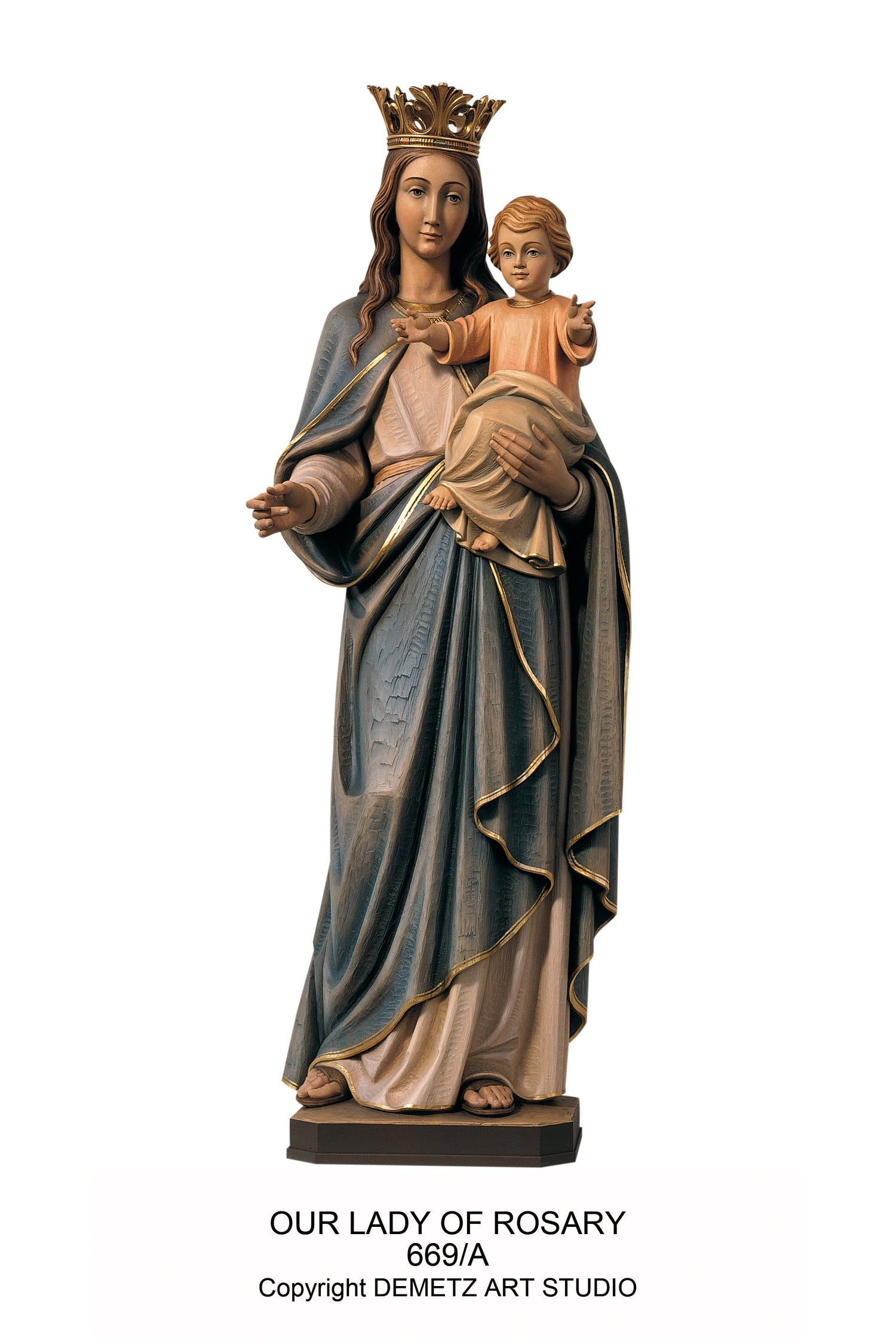 Our Lady of Rosary - HD669A-Church Life-Demetz-Michigan Church Supply