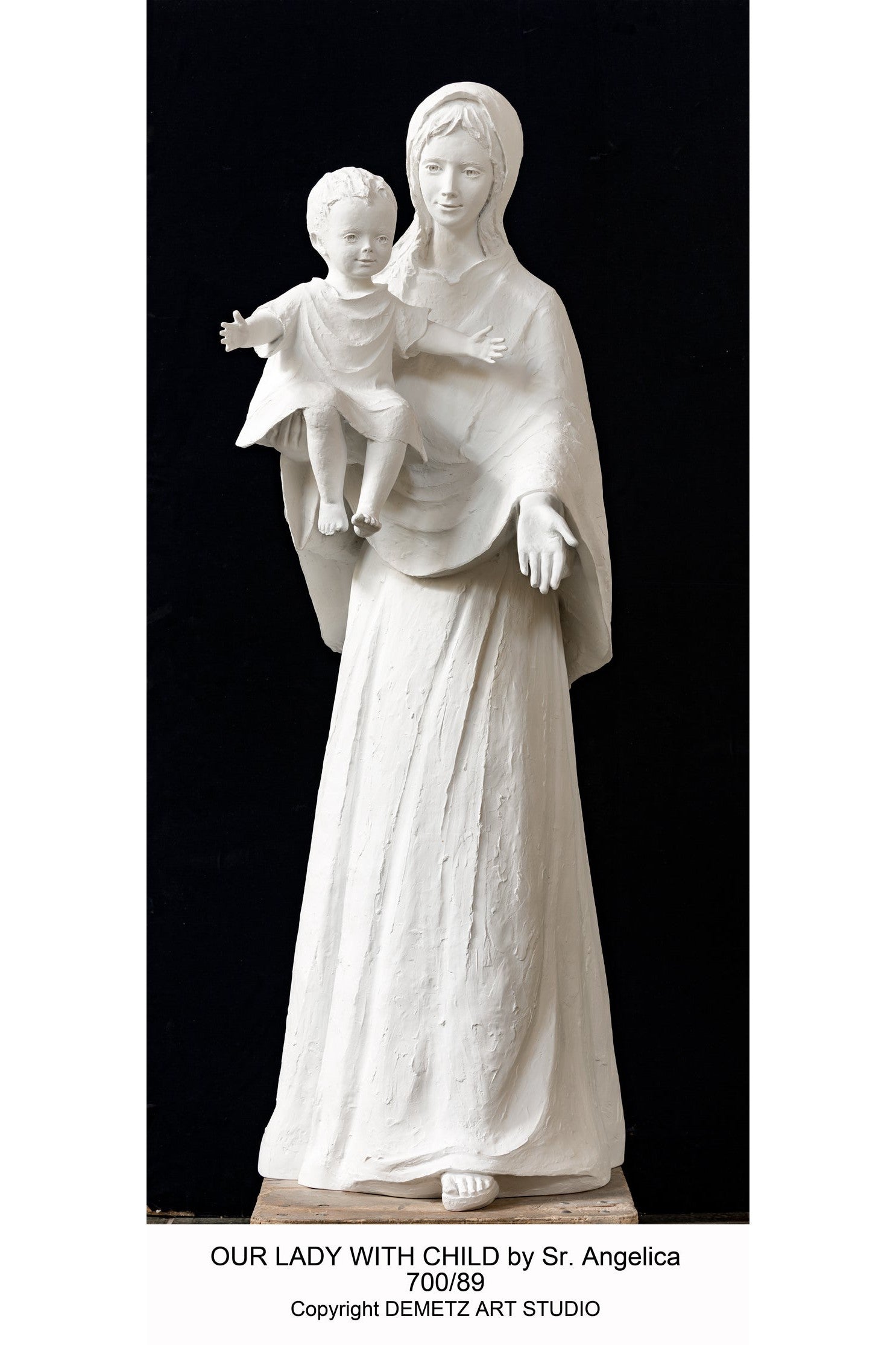 Our Lady of The Smile by Sr. Angelica - HD70089-Church Life-Demetz-Fiberglass 48"-Michigan Church Supply