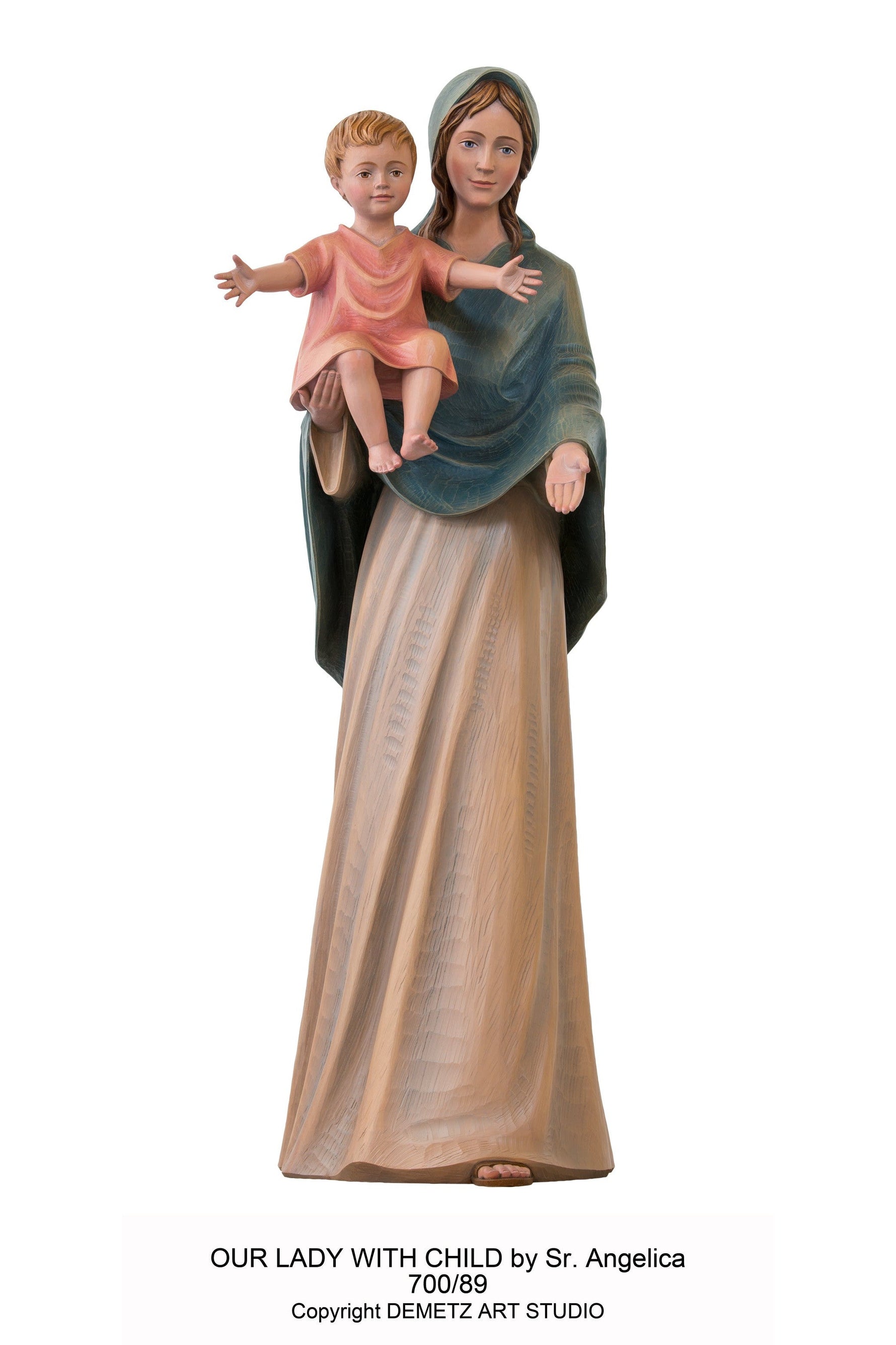 Our Lady of The Smile by Sr. Angelica - HD70089-Church Life-Demetz-Fiberglass 48"-Michigan Church Supply