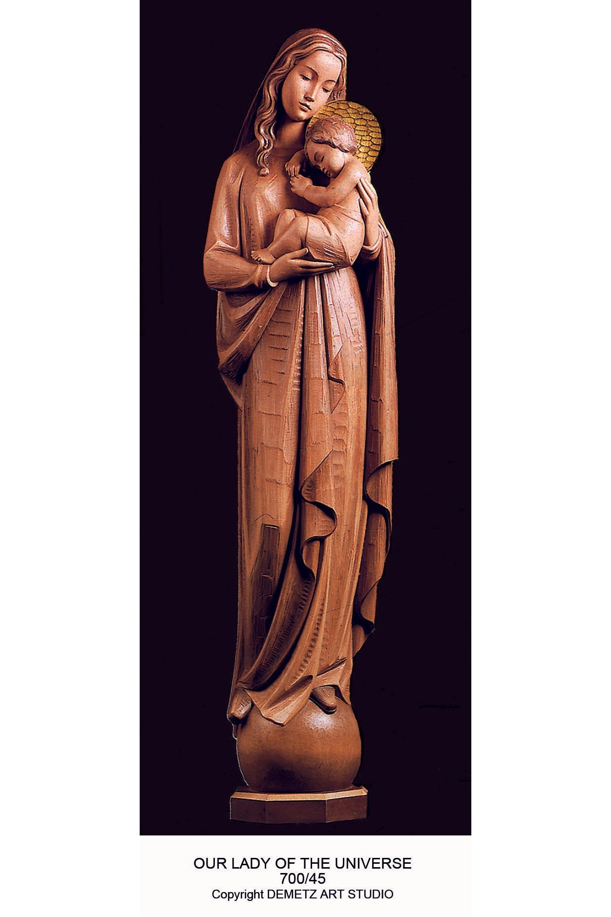 Our Lady of The Universe with Child - HD70045-Church Life-Demetz-30"-Michigan Church Supply