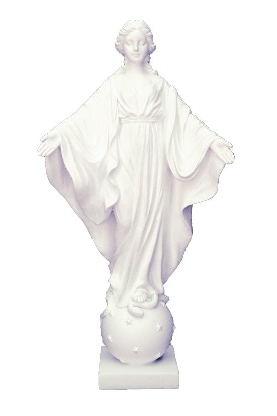 Our Lady of the Smiles White Statue - ZWSR75217W-Inspirational Gifts-Goldscheider of Vienna-Michigan Church Supply