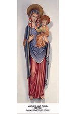 Our Lady with Child - 3/4 Relief - HD700106-Church Life-Demetz-Linden Wood 60"-Michigan Church Supply