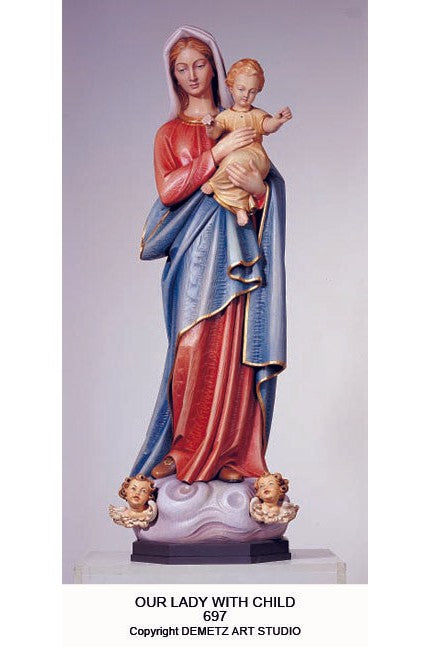 Our Lady with Child - HD697-Church Life-Demetz-Michigan Church Supply