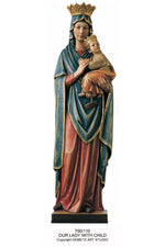 Our Lady with Child - HD70010-Church Life-Demetz-Linden Wood 24"-Michigan Church Supply