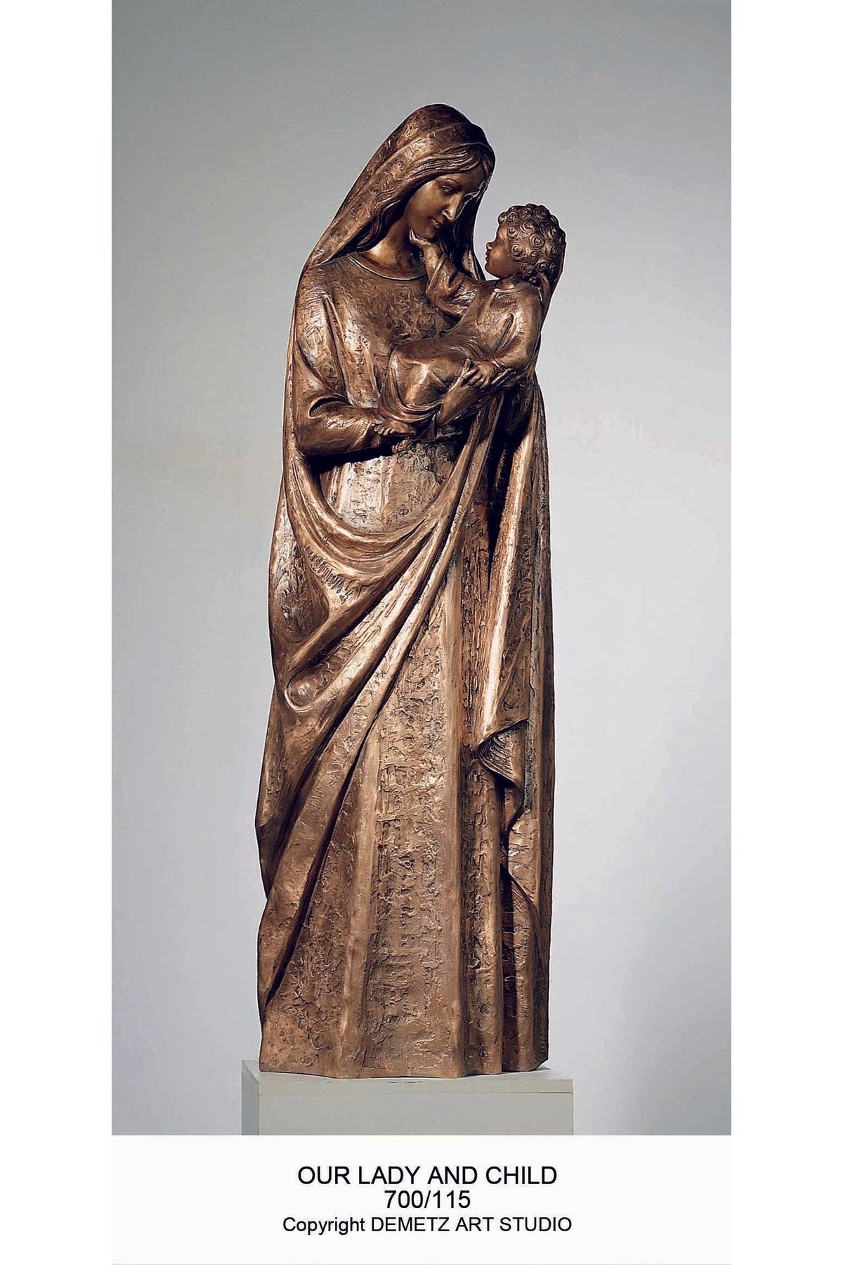 Our Lady with Child - HD700115-Church Life-Demetz-Linden Wood 42"-Michigan Church Supply