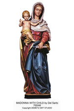 Our Lady with Child - HD70046-Church Life-Demetz-Linden Wood 30"-Michigan Church Supply