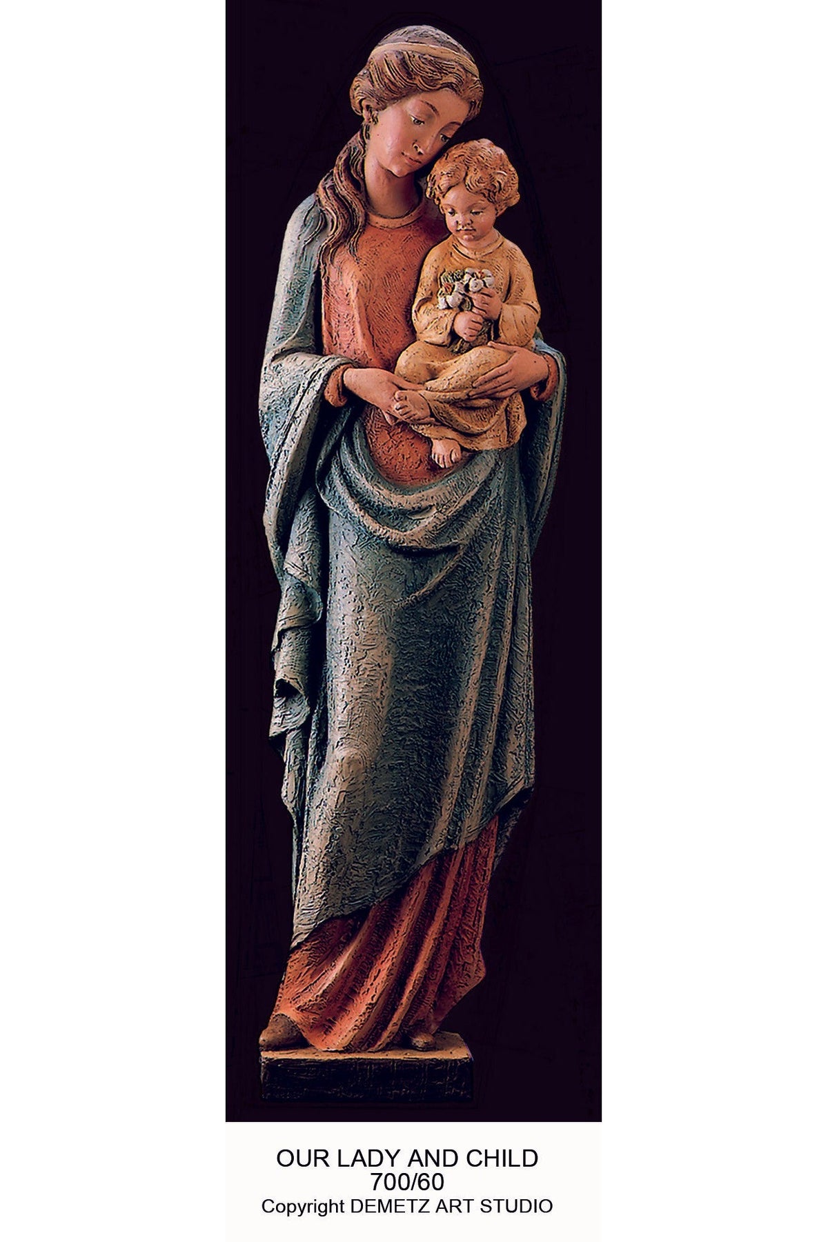 Our Lady with Child- HD70060-Church Life-Demetz-Linden Wood 30"-Michigan Church Supply