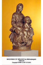 Our Lady with Child by Michelangelo - HD700124-Church Life-Demetz-Fiberglass 36"-Michigan Church Supply