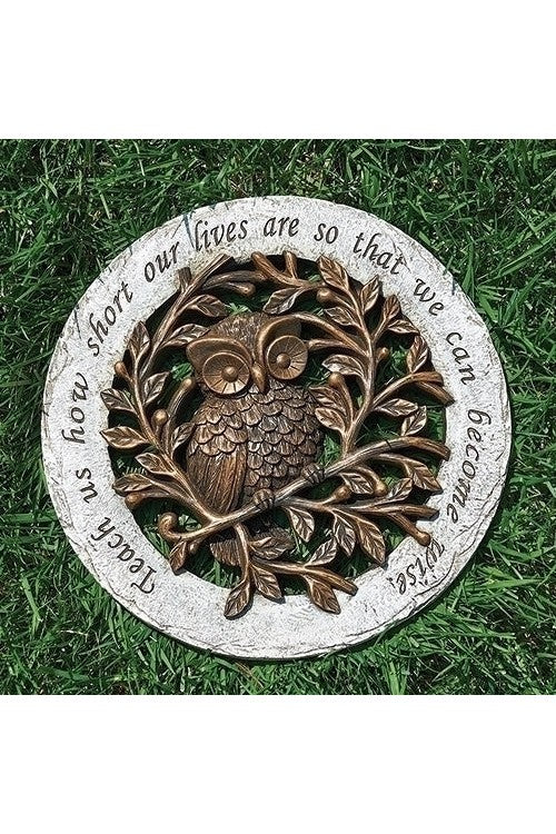 Owl Stepping Stone - LI10463-Inspirational Gifts-Roman, Inc-Michigan Church Supply