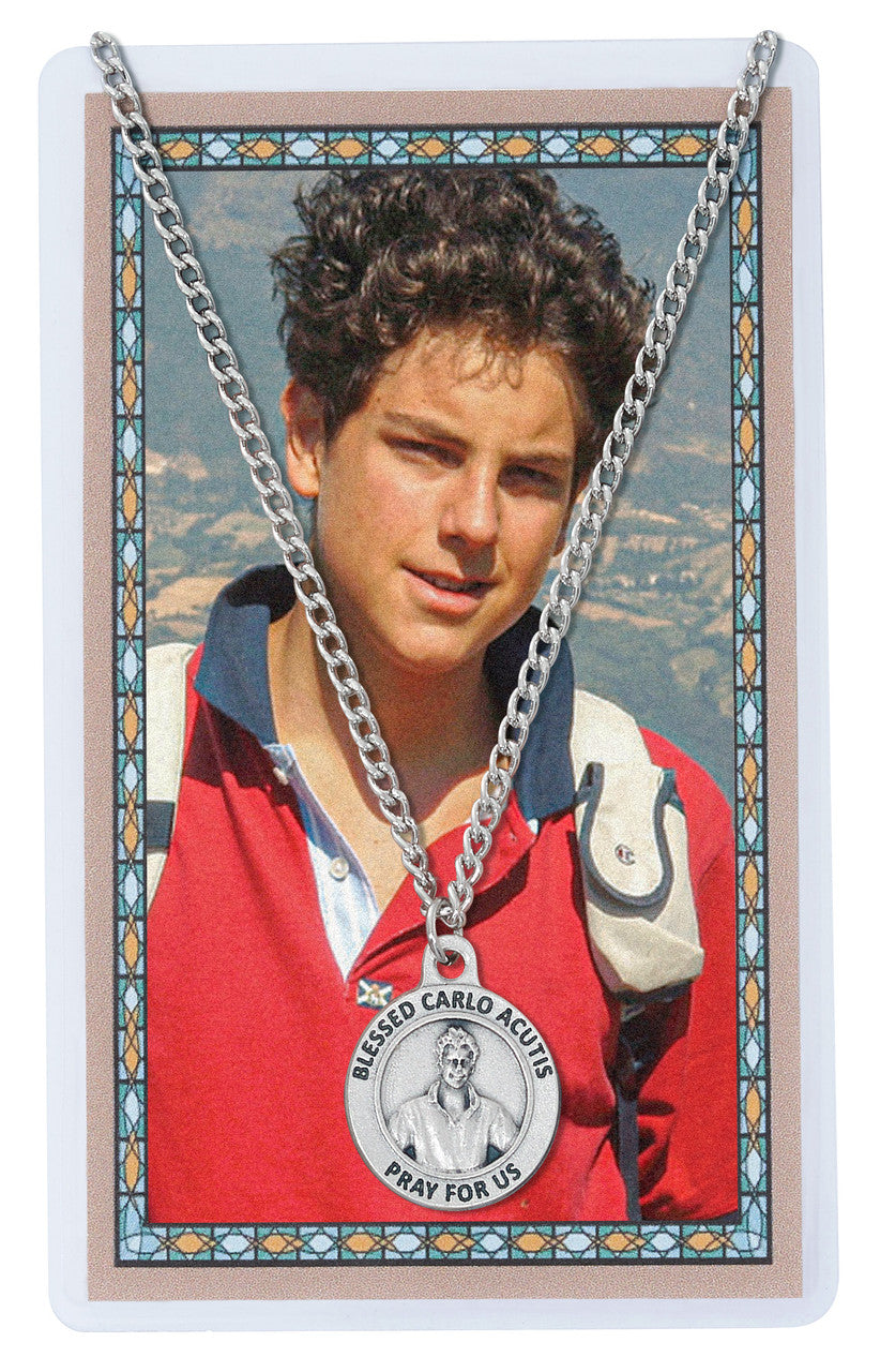 Blessed Carlo Acutis Medal and Prayer Card - UZPSD600CA