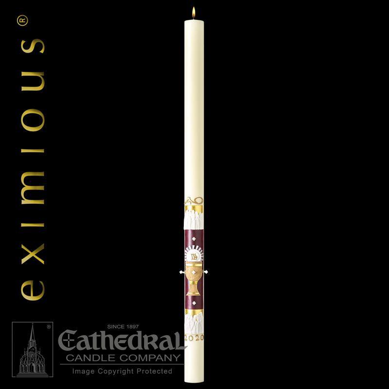 Paschal Candle - 12 Apostles-Church Life-Cathedral Candle-1-15/16" x 39" - GG79604001-Michigan Church Supply