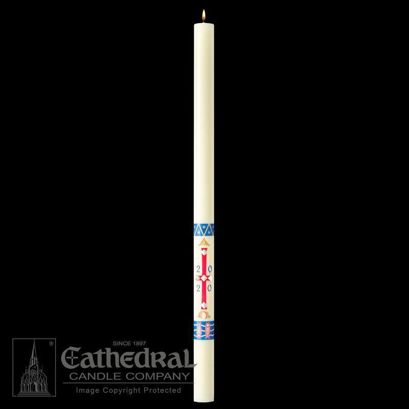 Paschal Candle - Benedictine-Church Life-Cathedral Candle-1-1/2" x 34" - GG80402001-Michigan Church Supply