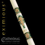 Paschal Candle - Christus Rex-Church Life-Cathedral Candle-1-15/16" x 39" - GG79861040-Michigan Church Supply